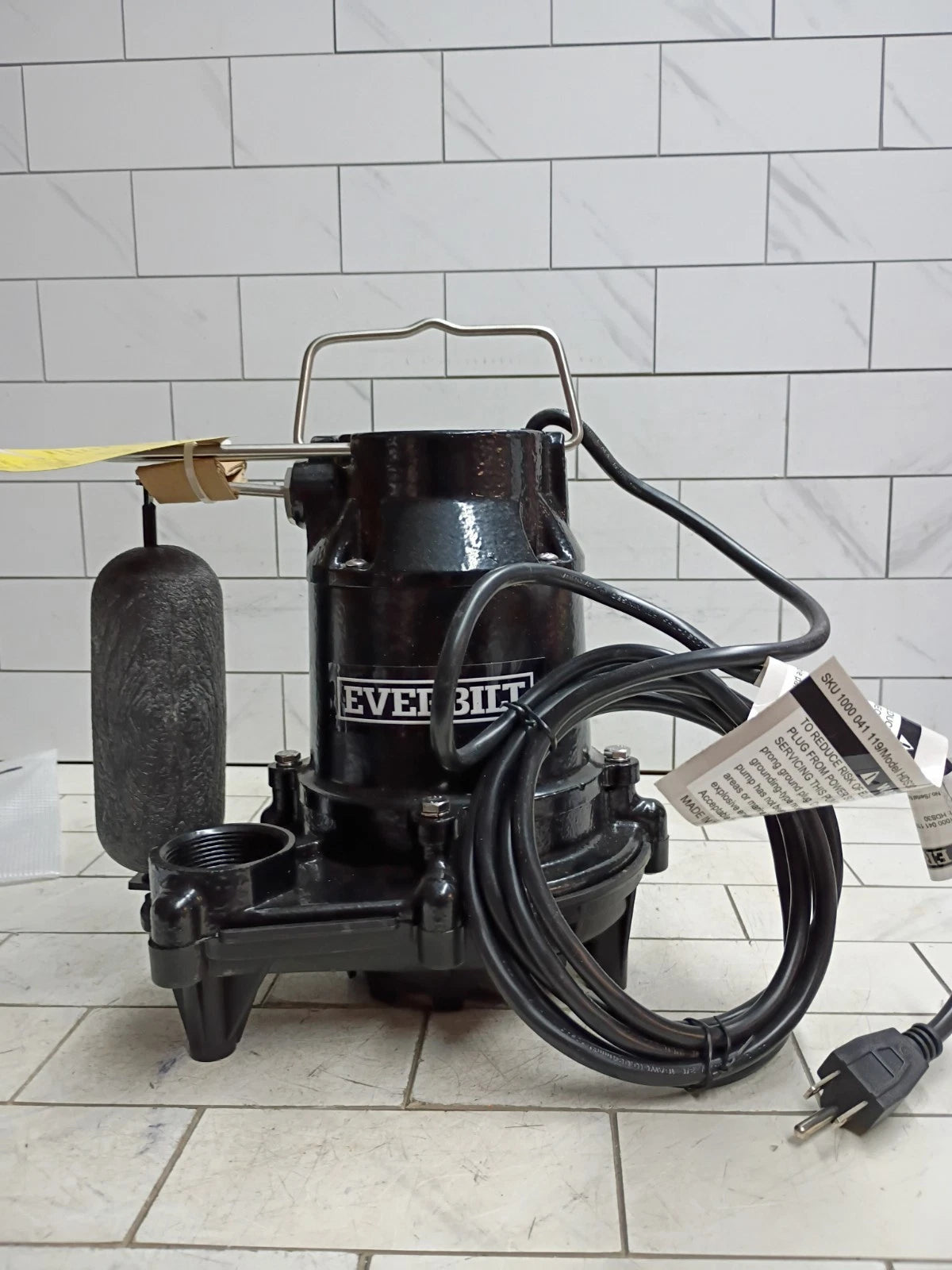 Everbilt 1/3 HP Cast Iron Submersible Sump Pump HDS30 NOB
