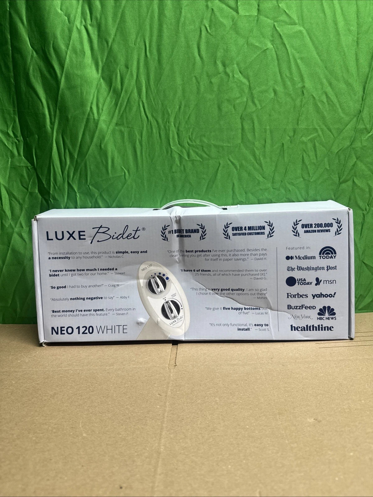 LUXE Bidet NEO 120 - Self-Cleaning Nozzle, Fresh Water Non-Electric Bidet