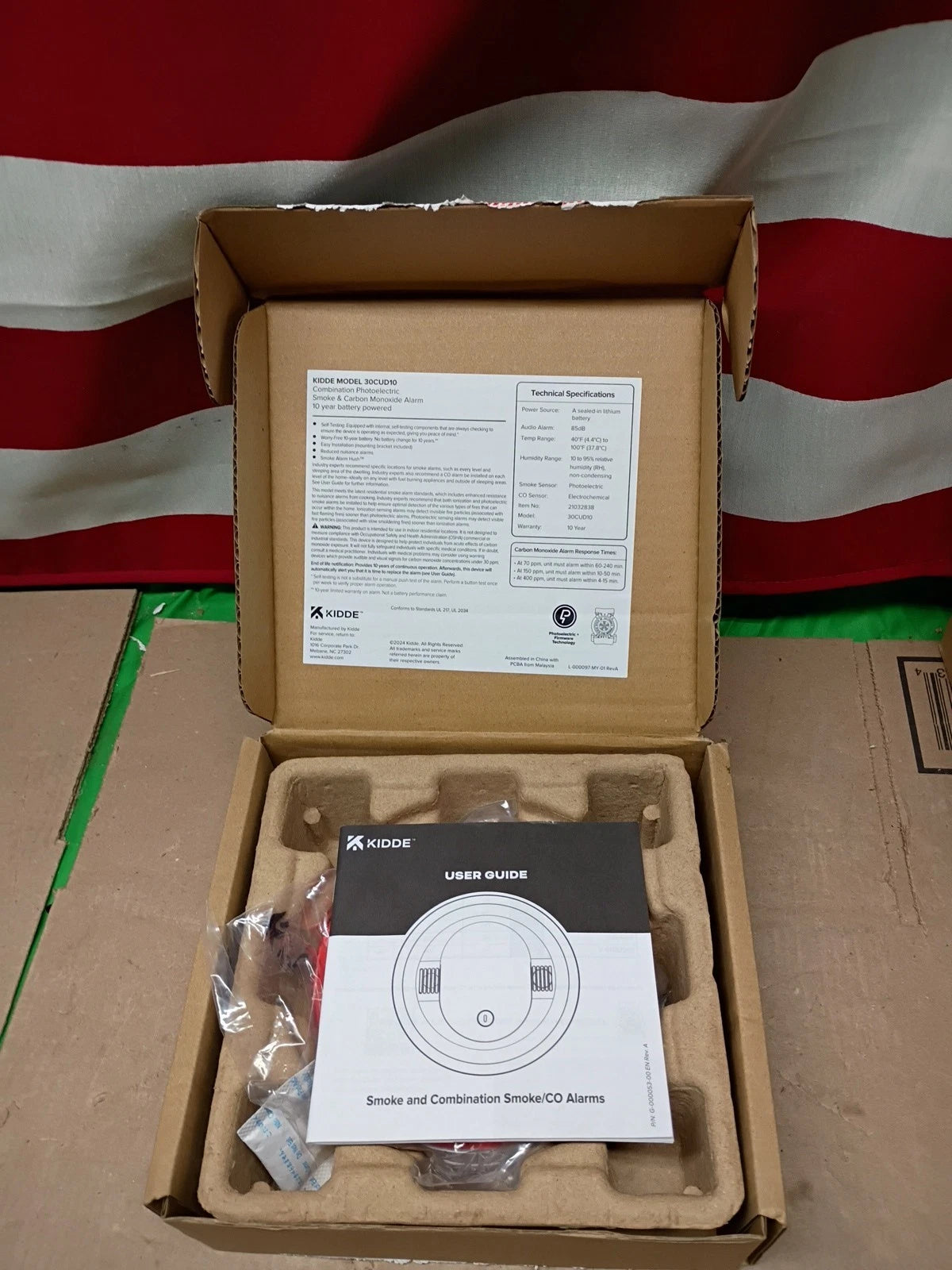 Kidde Smoke and CO Detector, 10-Year Battery, LED Warning Indicators 30CUD10,
