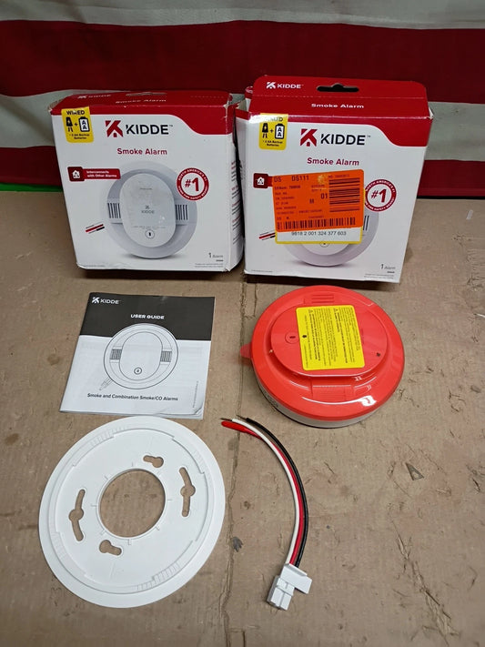 2pk Kidde Kidde 20SAR Interconnected Hardwired Smoke Alarm Backup Battery, OB,