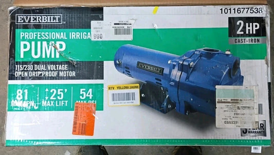 EVERBILT HDLS20 Professional Irrigation Pump Cast Iron 2HP Dual Voltage PARTS ON