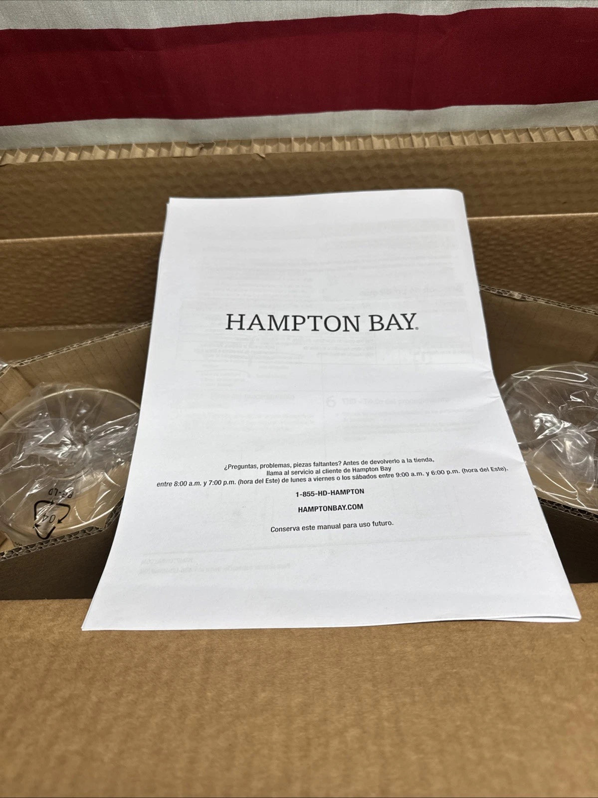 Hampton Bay Champlain 3-Light Modern Bathroom Vanity Light w/ Clear Glass Shades