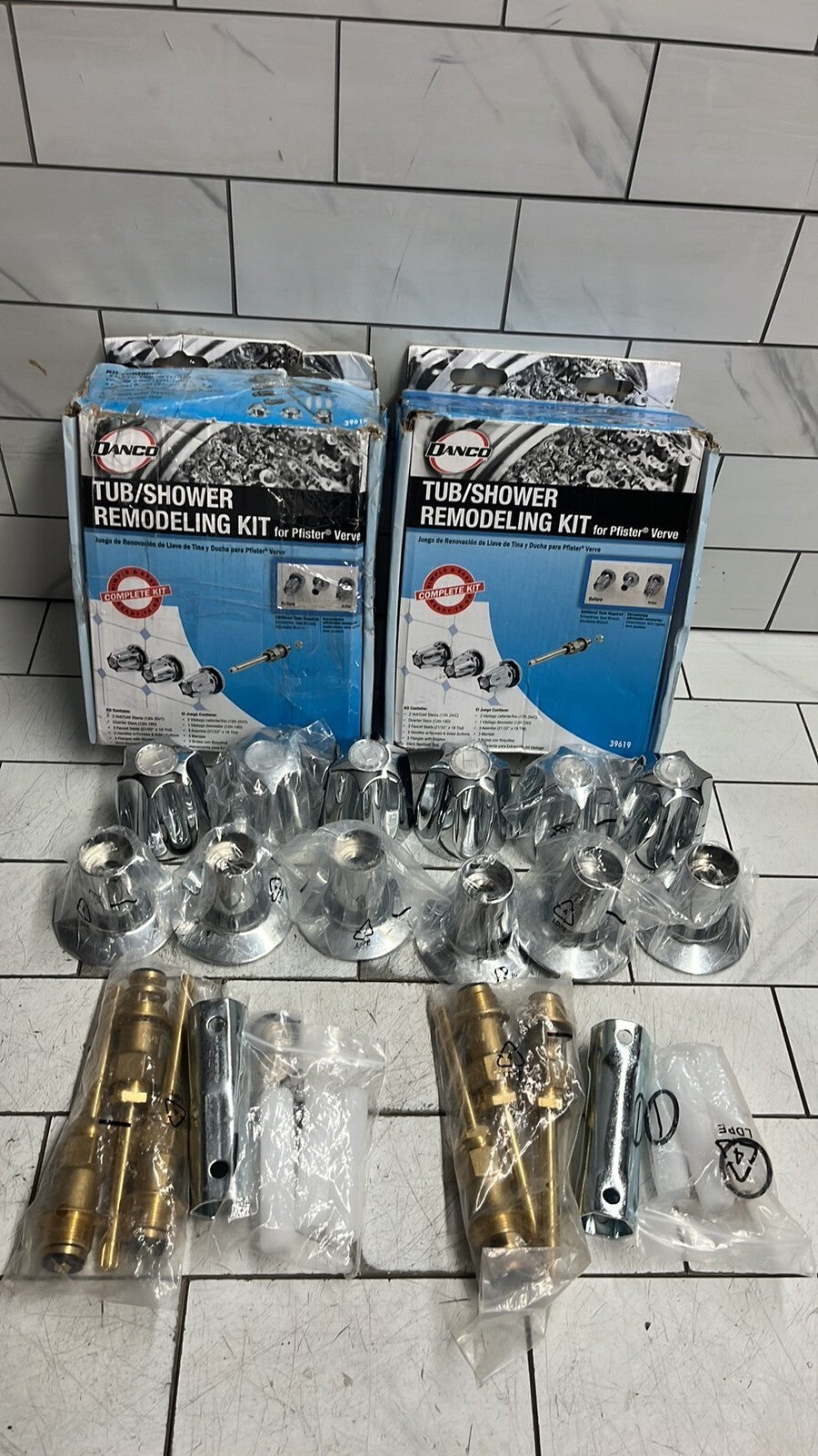 2Pk Danco 39619 Tub/Shower Remodeling Kit for Pfister Verve CHROME: Open Box