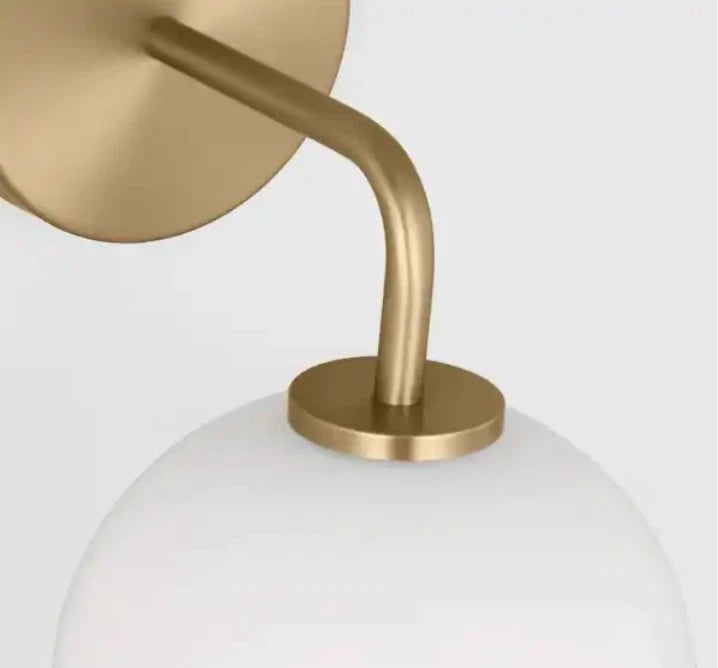 Orley 6.25 in. 1-Light Satin Brass Bathroom Vanity Light Clear Glass Shade OB
