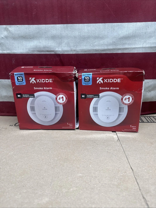 2PK Kidde 20SD10 10-Year Battery PoweredDetect Smoke Alarm w/PhotoelectricSensor