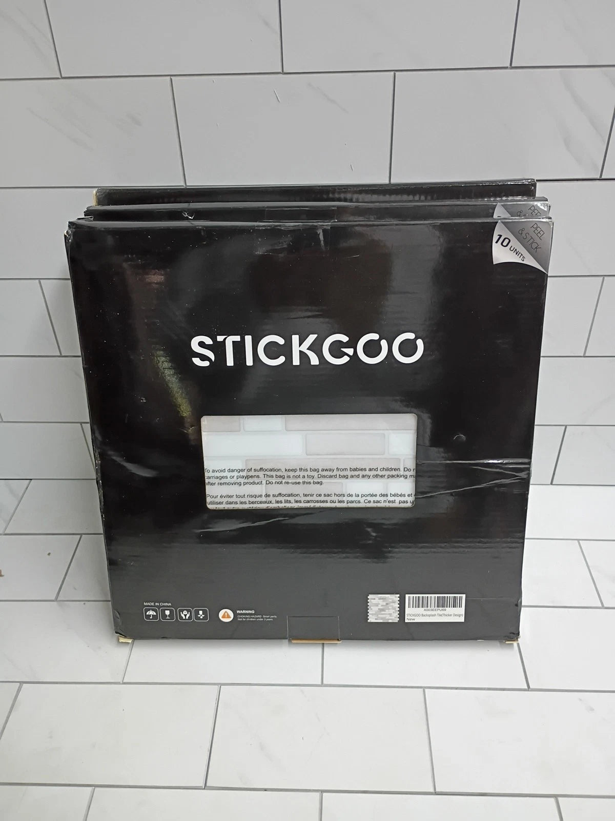 3pk of 10 Sheets Stickgoo X003EEPU69 Peel & Stick Tiles Kitchen & Bathroom OB