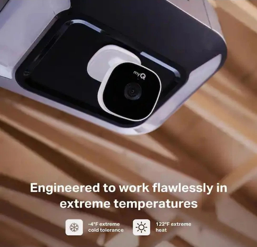 myQ - Smart Garage Security Camera - HD 1080p - Indoor Wi Fi - White OPEN BOX.