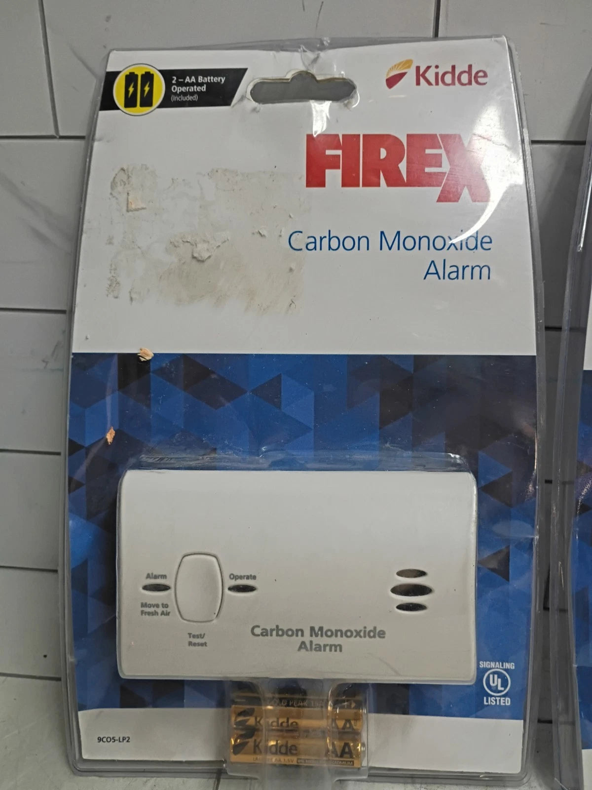 2pk/Kidde Firex Carbon Monoxide Detector, Battery Operated, CO Detector New