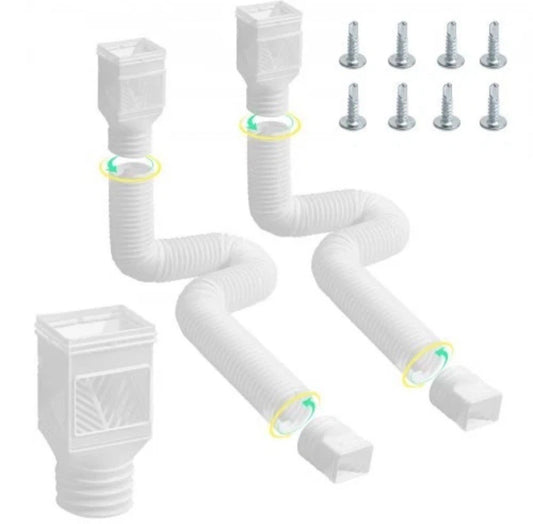 VEVOR Rain Gutter Downspout Extensions,2-Pack Flexible Downspout Extender