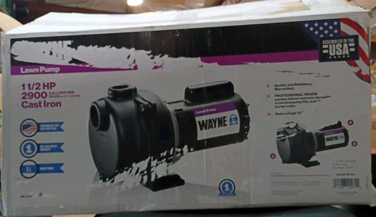 Wayne WLS150 1.5 HP High Volume Cast Iron Lawn Sprinkling Pump Open Box