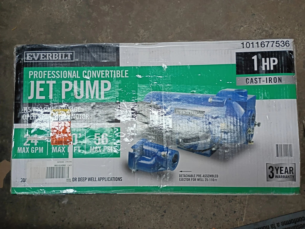 Everbilt HDCWJ10, 1 HP Professional Convertible Jet Pump PARTS ONLY