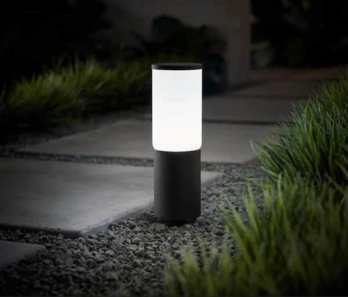 Hampton Bay LED Low Voltage Black Outdoor Bollard Pathway Light Colar Selectable