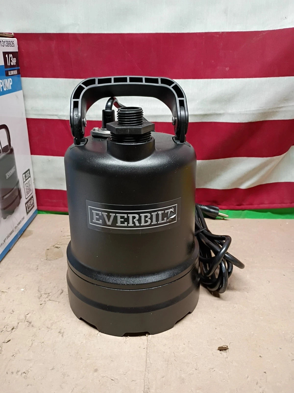 Everbilt EB91430 1/3 HP Submersible Aluminum Utility Pump, Open Box,