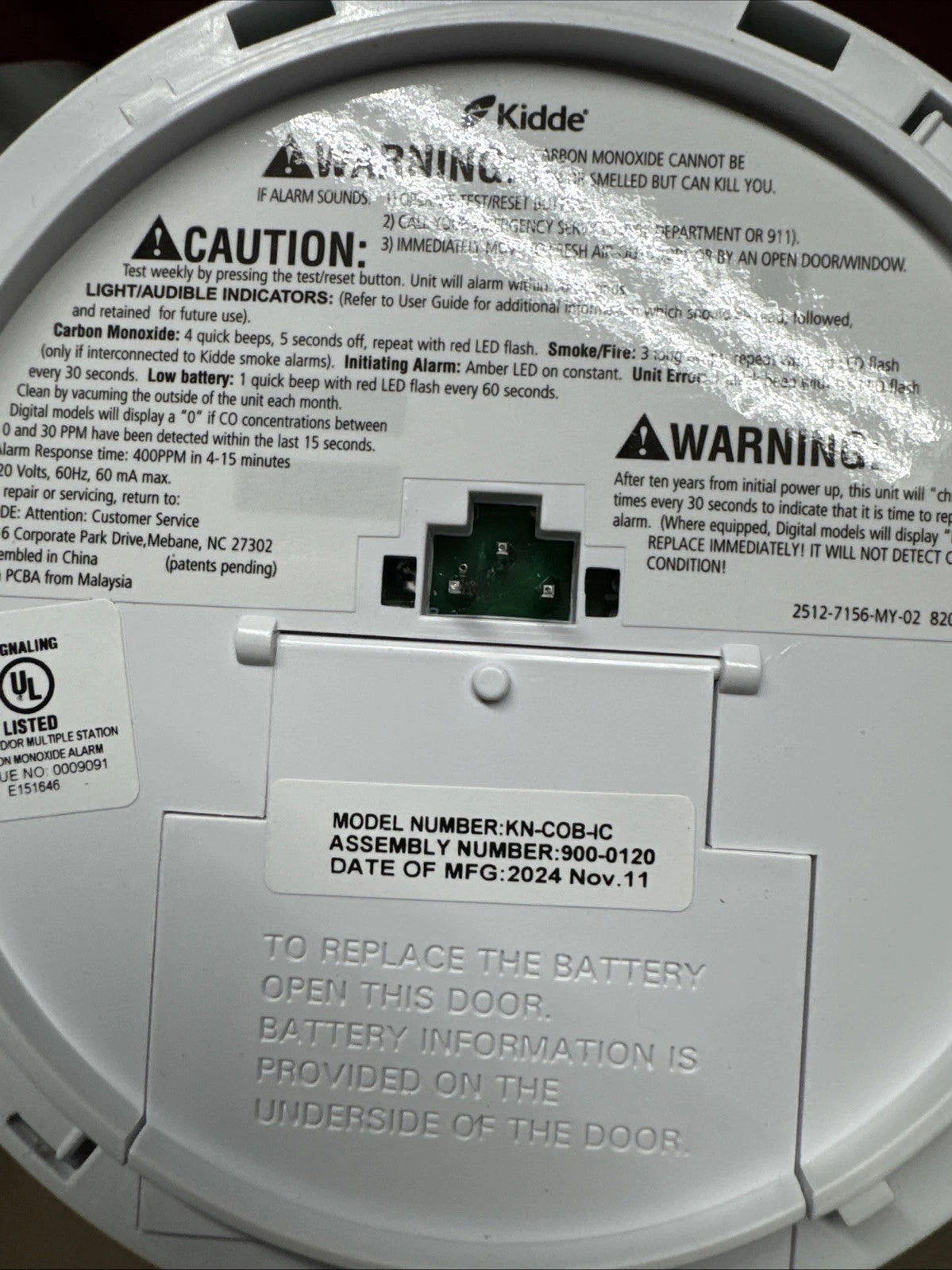 2 Pack Kidde Firex Hardwired Carbon Monoxide Detector w/LED, 9V Backup Battery