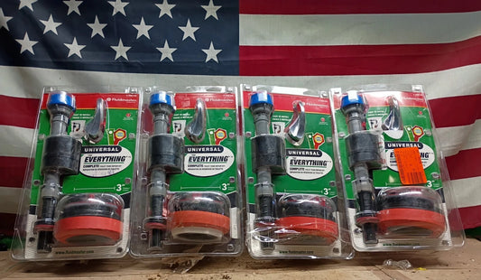 4pk Fluidmaster Performax 3 in. Universal Everything Toilet Repair Kit Open Box