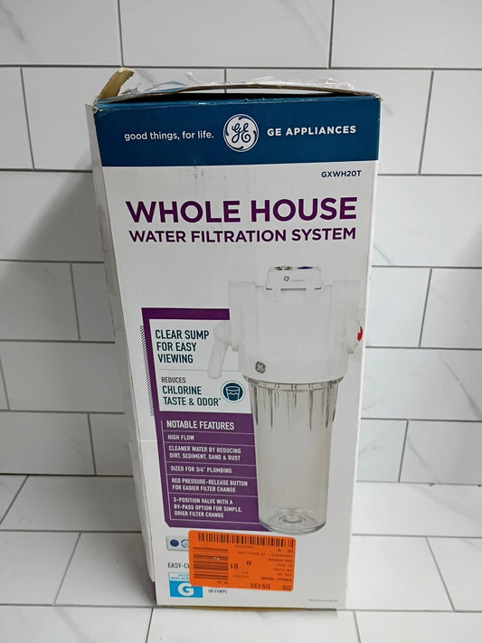 GE Whole House GXWH20T Water Filtration System Reduce Sediment White New OB