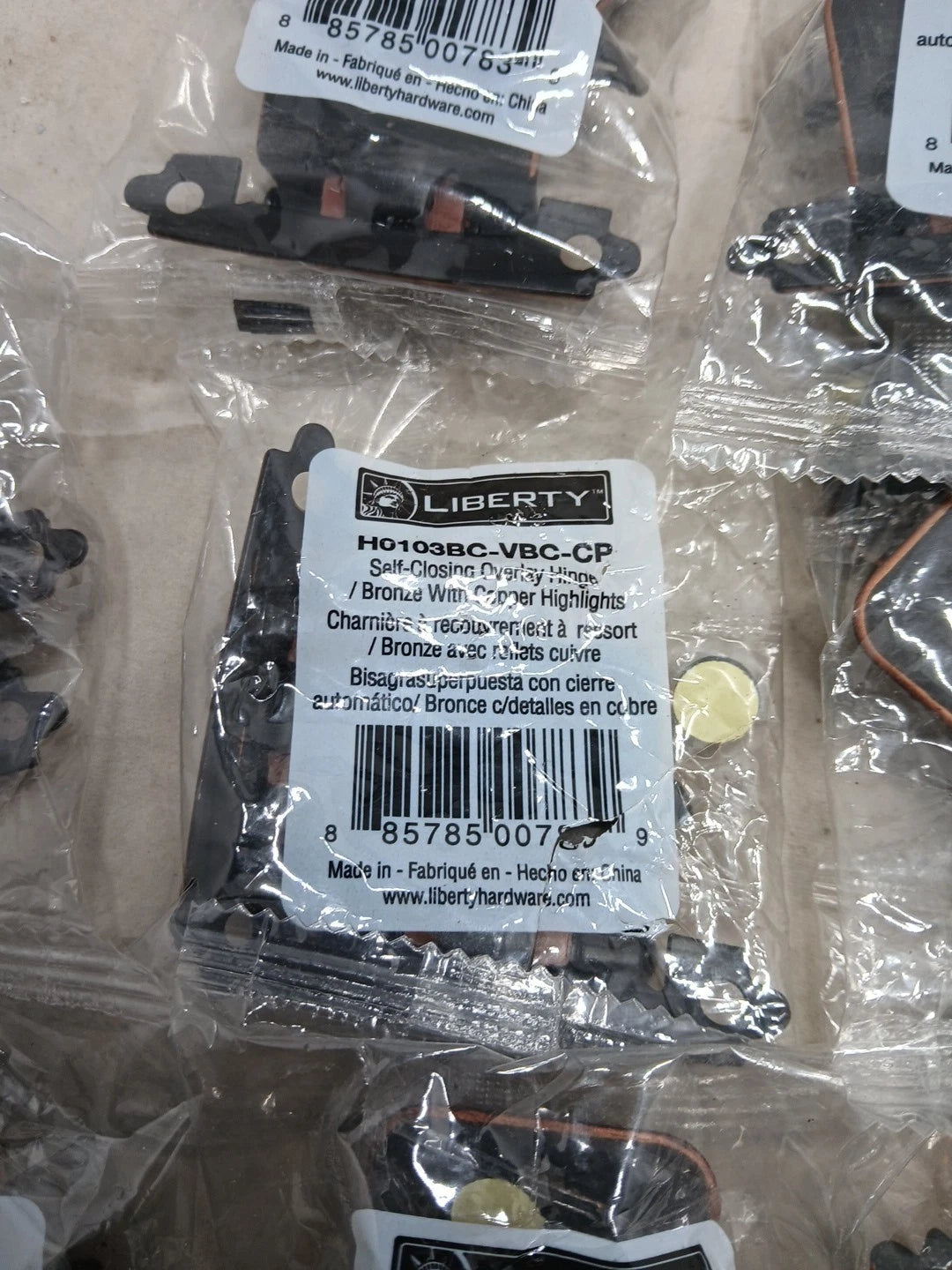 10PK Liberty Face Frame Overlay Self Closing Cabinet Hinge Venetian Black