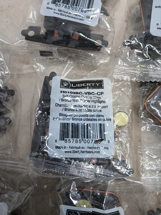10PK Liberty Face Frame Overlay Self Closing Cabinet Hinge Venetian Black