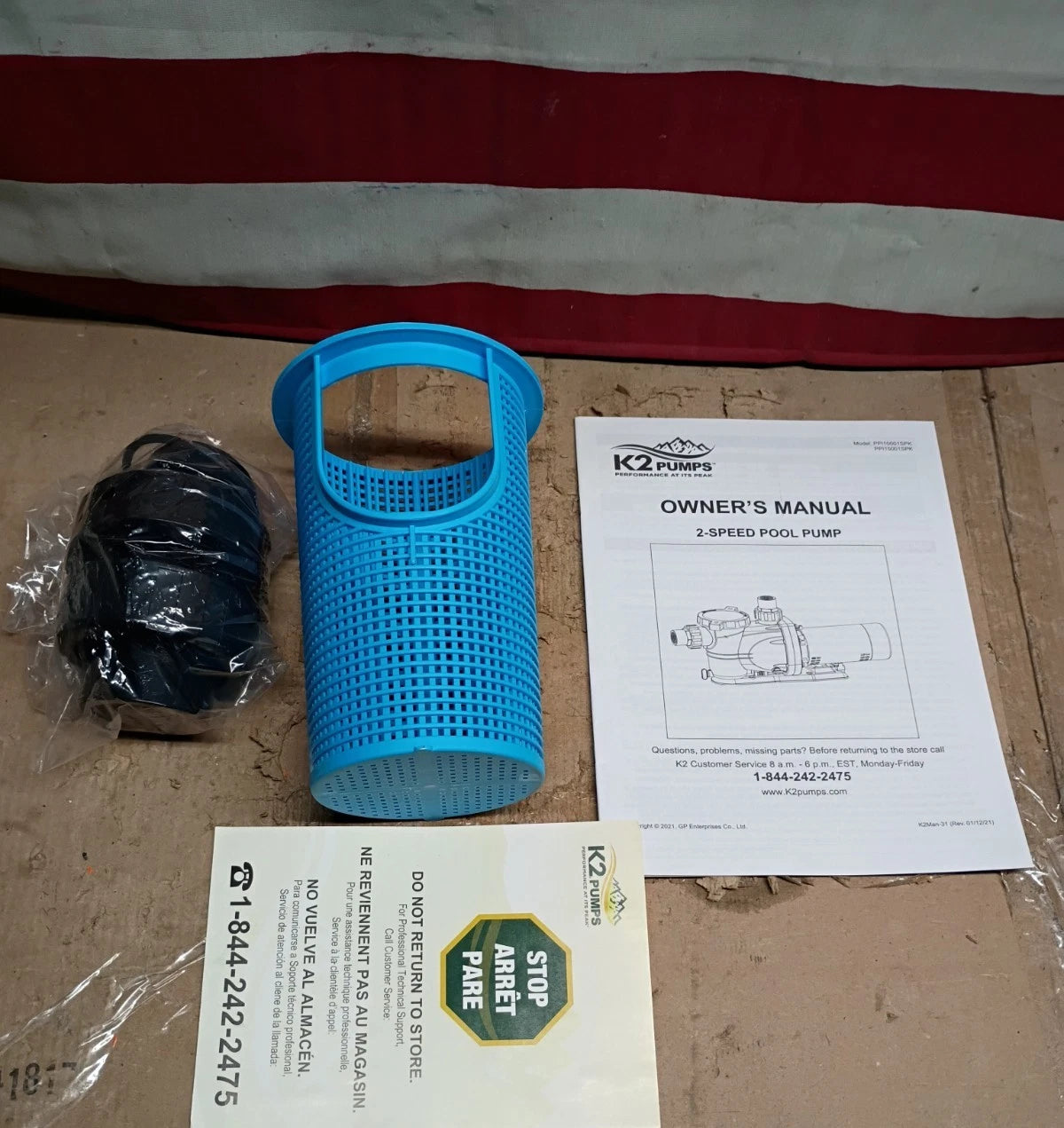 K2 Pumps Pool Pump 1.5 Hp Self Priming Two Speed 230 Volt Doe Compliant Open Box