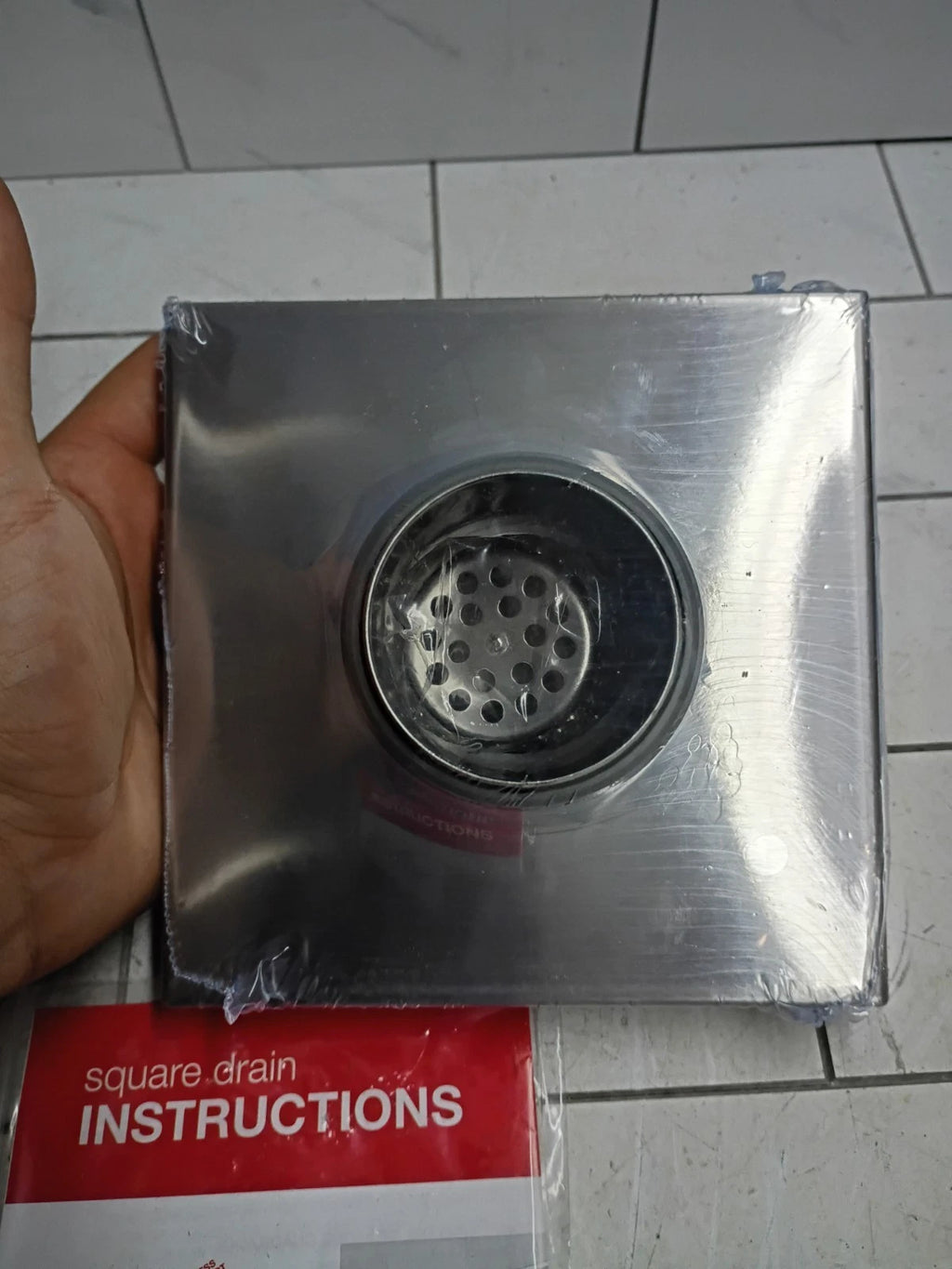 2-PK OATEY DSS4060R-d-04 Designline 6"x6" Square Shower Drain Grate - Open Box