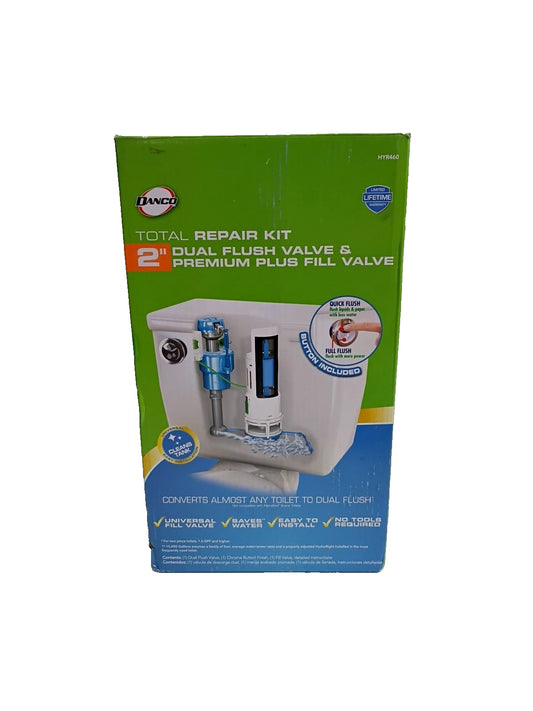 Danco Hydroright Toilet Repair Kit : with Dual Flush Valve Push Button Handle