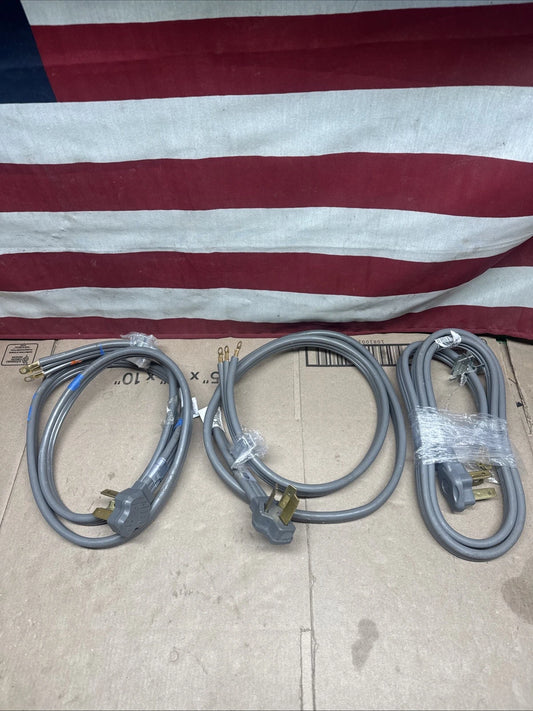 3 Pk HDX Range Power Cord Gray 3-Prong Gauge 6 50A 6 Feet 626 634 NEW IN OB