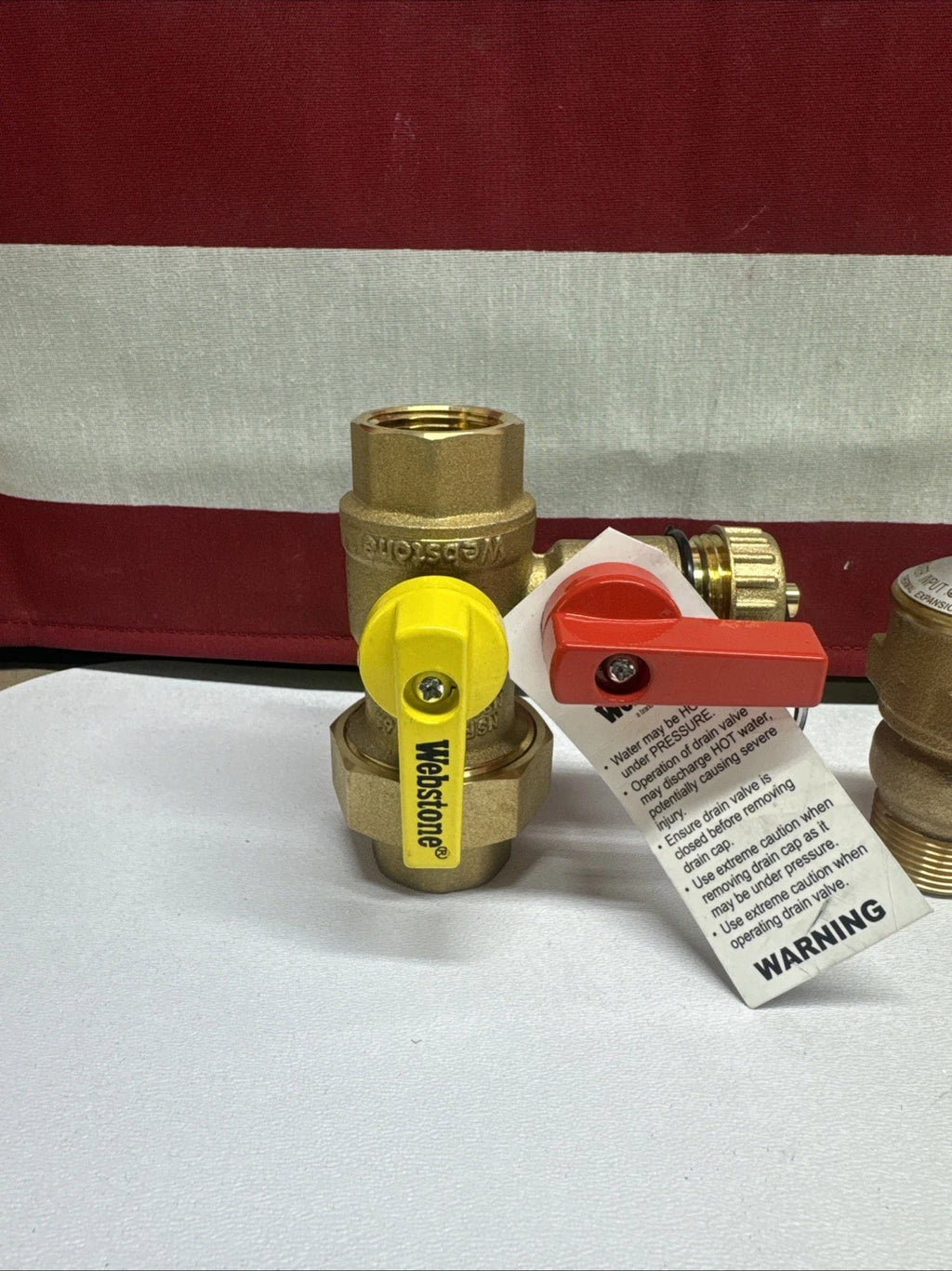 Webstone H-42443WPR-R 3/4" Tankless Water Heater Service Valve Kit w/ Two Valve.