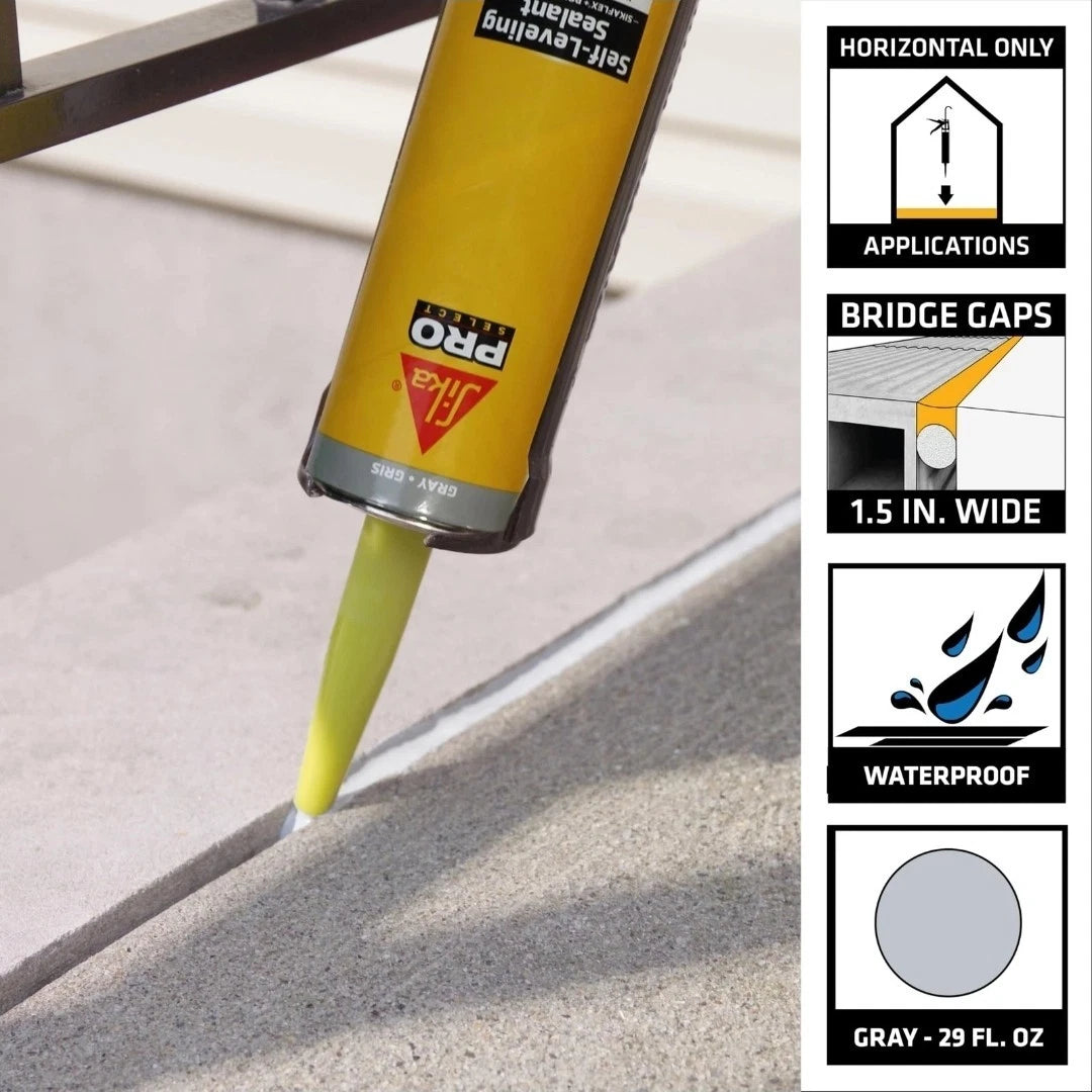 2pck Sikaflex Self Leveling Sealant Gray polyurethane with an accelerated curing