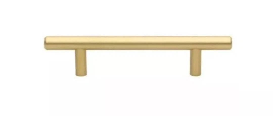 30 Pck GLIDERITE 5 in. C-to-C Satin Gold Solid Handle Bar Cabinet Drawer New