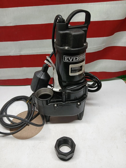 Everbilt 1/2 HP Submersible Sewage Ejector Pump (HDRSW50) with Tethered Switch