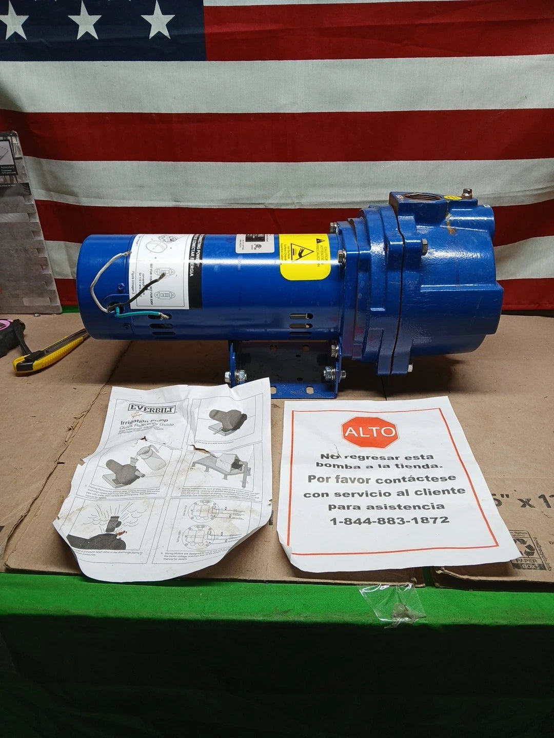 Everbilt 1-1/2 HP Cast Iron Lawn Irrigation Pump 115 /230 Dual Voltage FOR PARTS