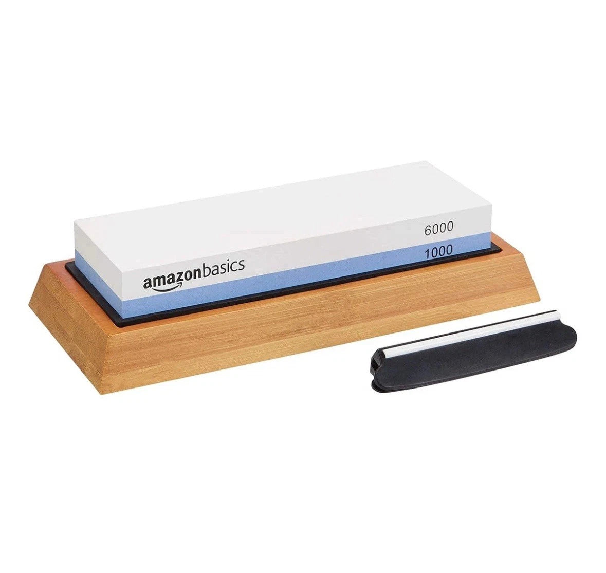 Amazon Basics Whetstone Knife Sharpening Wet Stone Dual Sided 1000/6000 Grit