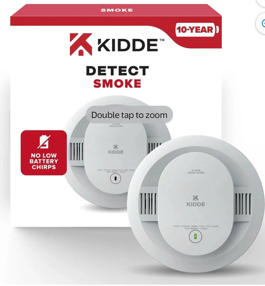 Kidde Smoke Detector 10-Year Battery Powered LED Warning Light 20SD10
