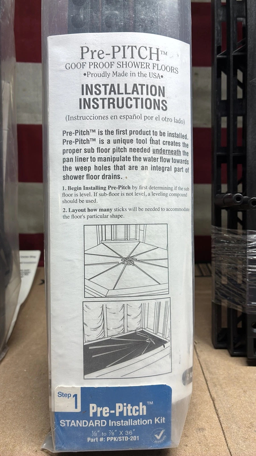 GOOF PROOF SSK-401 SHOWER Quick-Pitch Standard Shower Kit *READ DESCRIPTION*