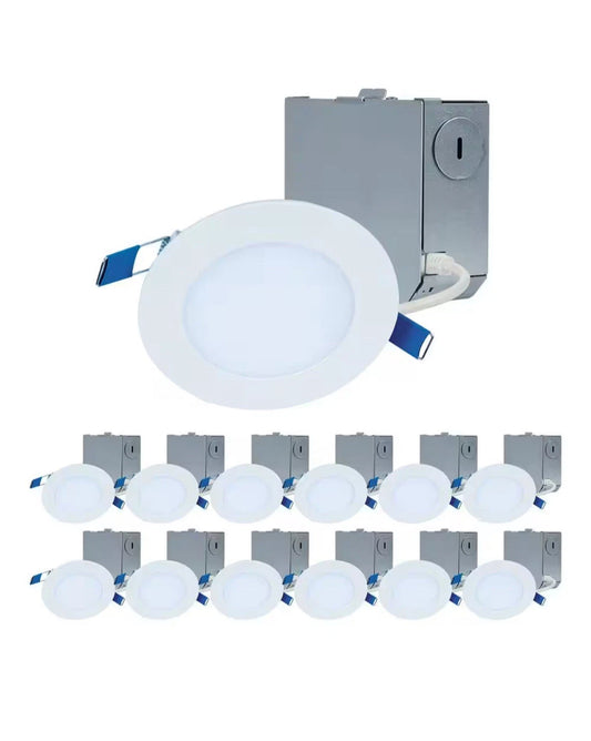 Halo 4 in LED Ultra Thin Downlight LED Recessed Light (12 pack).