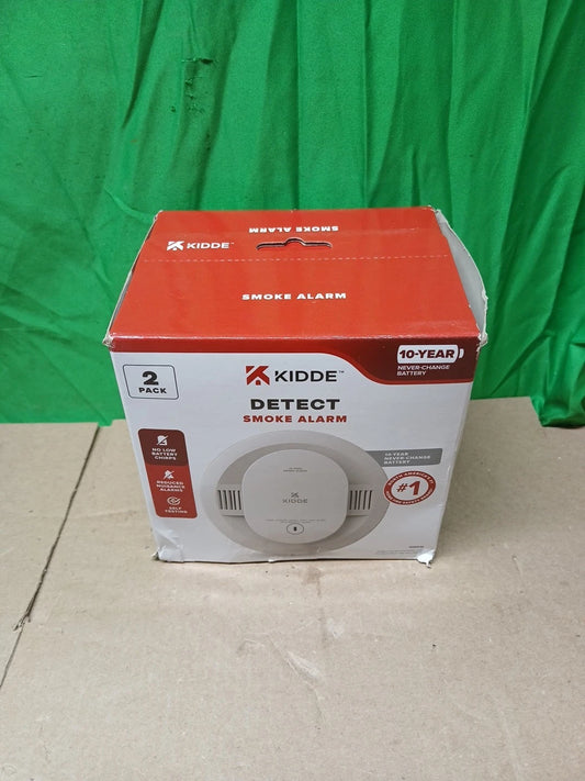 2 PACK Kidde Smoke Detector 10-Year Battery Powered LED Warning Light 20SD10