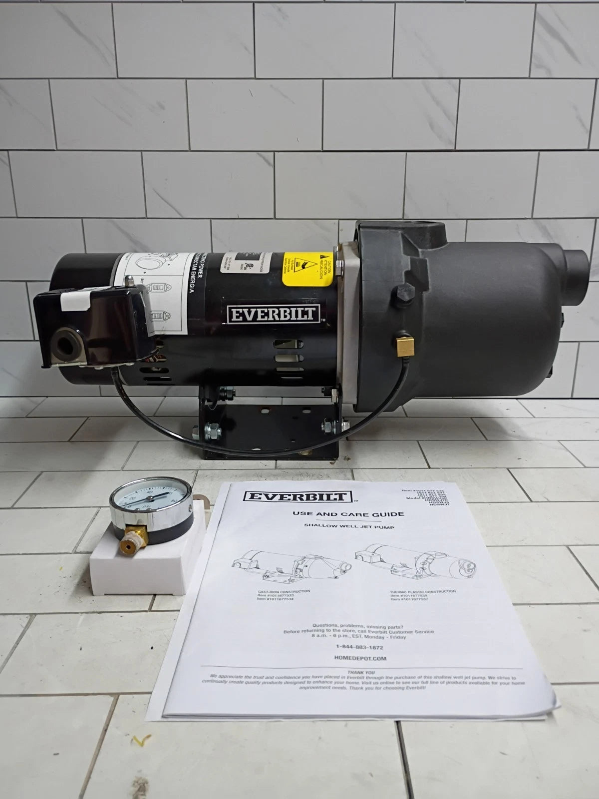 Everbilt HDSWJ5P 1/2 HP Plastic Shallow Well Jet Pump USED GOOD CONDITION