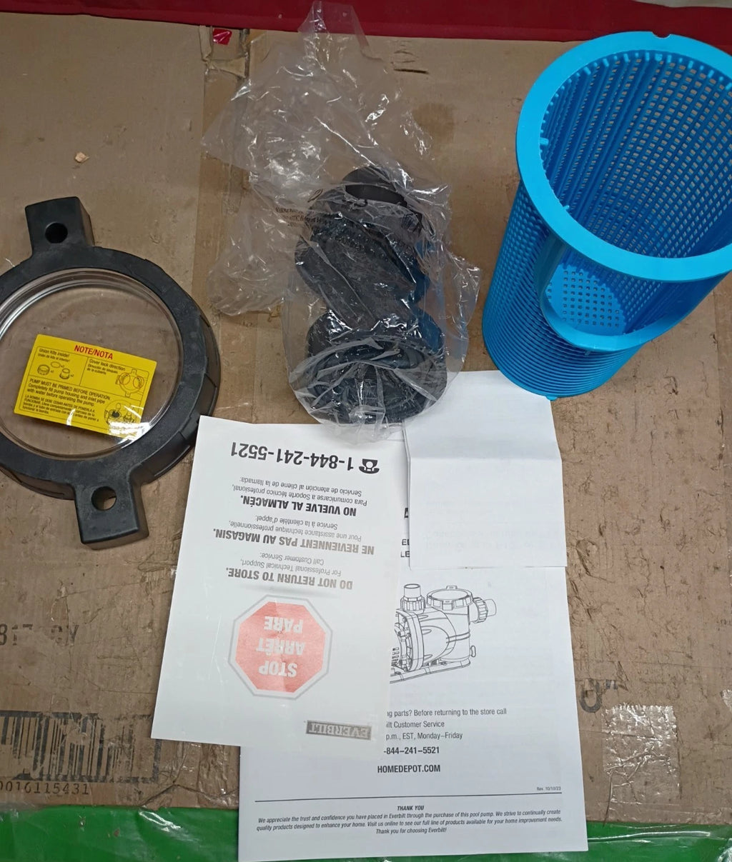 Everbilt 1 HP Pool Pump InGround 2 Speed 230V (Model SPP10002-2SP) Open Box