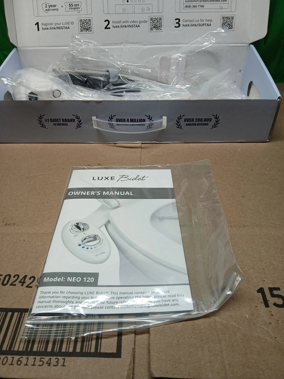 LUXE Bidet NEO 120 - Self-Cleaning Nozzle, Fresh Water Non-Electric Bidet