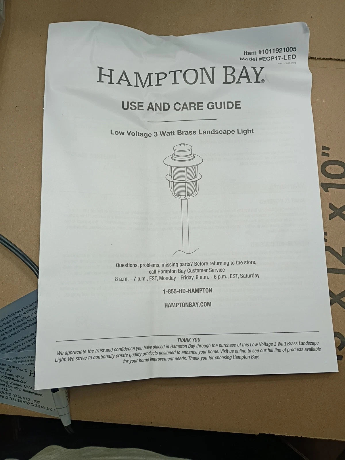 2-PACK Hampton Edinburgh 1011 921 005 in Low Voltage Pathway Light Bronze