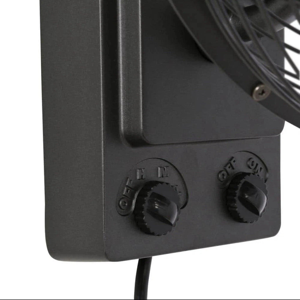 Bentley III 22 in. Indoor/Outdoor Natural Iron Oscillating Wall Fan Open Box