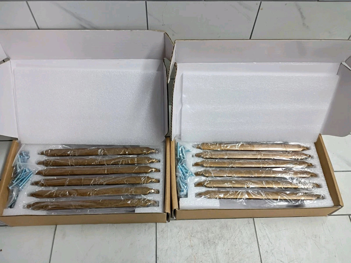 6pk Art and Design Decorative Hardware 1827-GUTON-128 5" P-bar Open Box Read