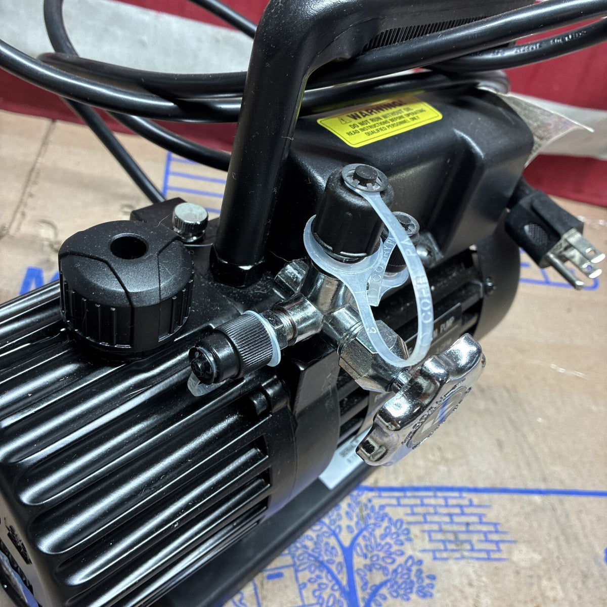 MASTERCOOL Black Series 90063-2V-110-BL 3CFM Vacuum Pump *READ DESCRIPTION*