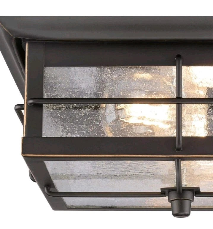 Westinghouse 6578400 Orwell 2 Light Outdoor Flush Mount Fixture ORB&Glass OB