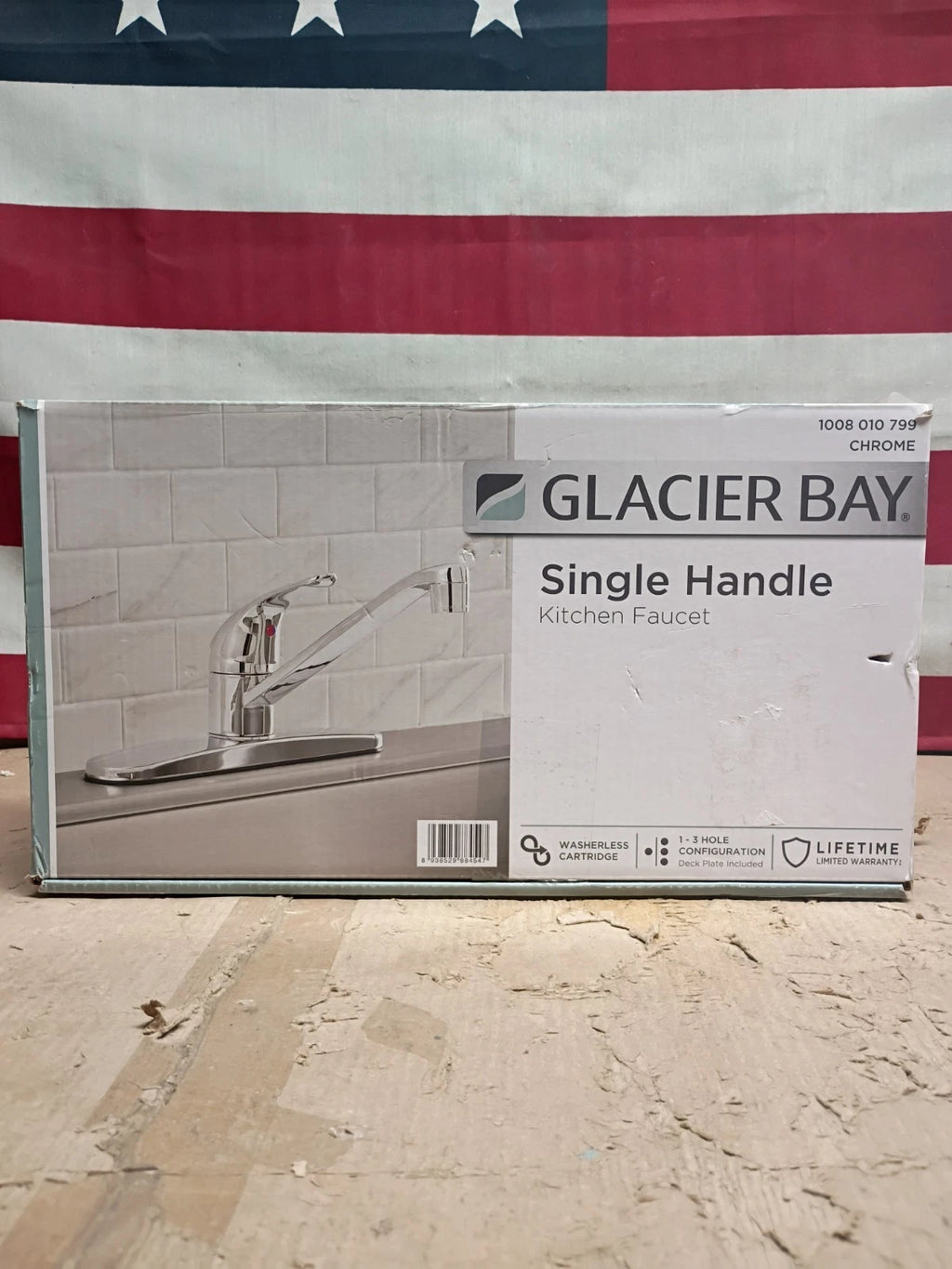 Glacier Bay Single Handle Standard Kitchen Faucet in Polished Chrome Open Box