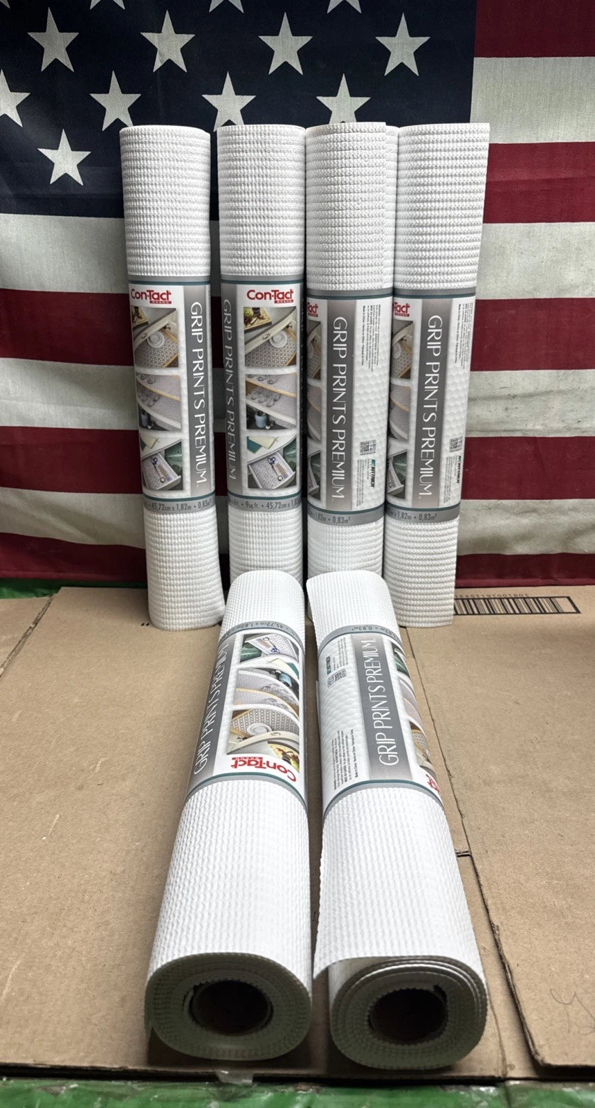 6PK Grip Premium Bright White 18 in. D x 96 in. L Non-Adhesive Shelf