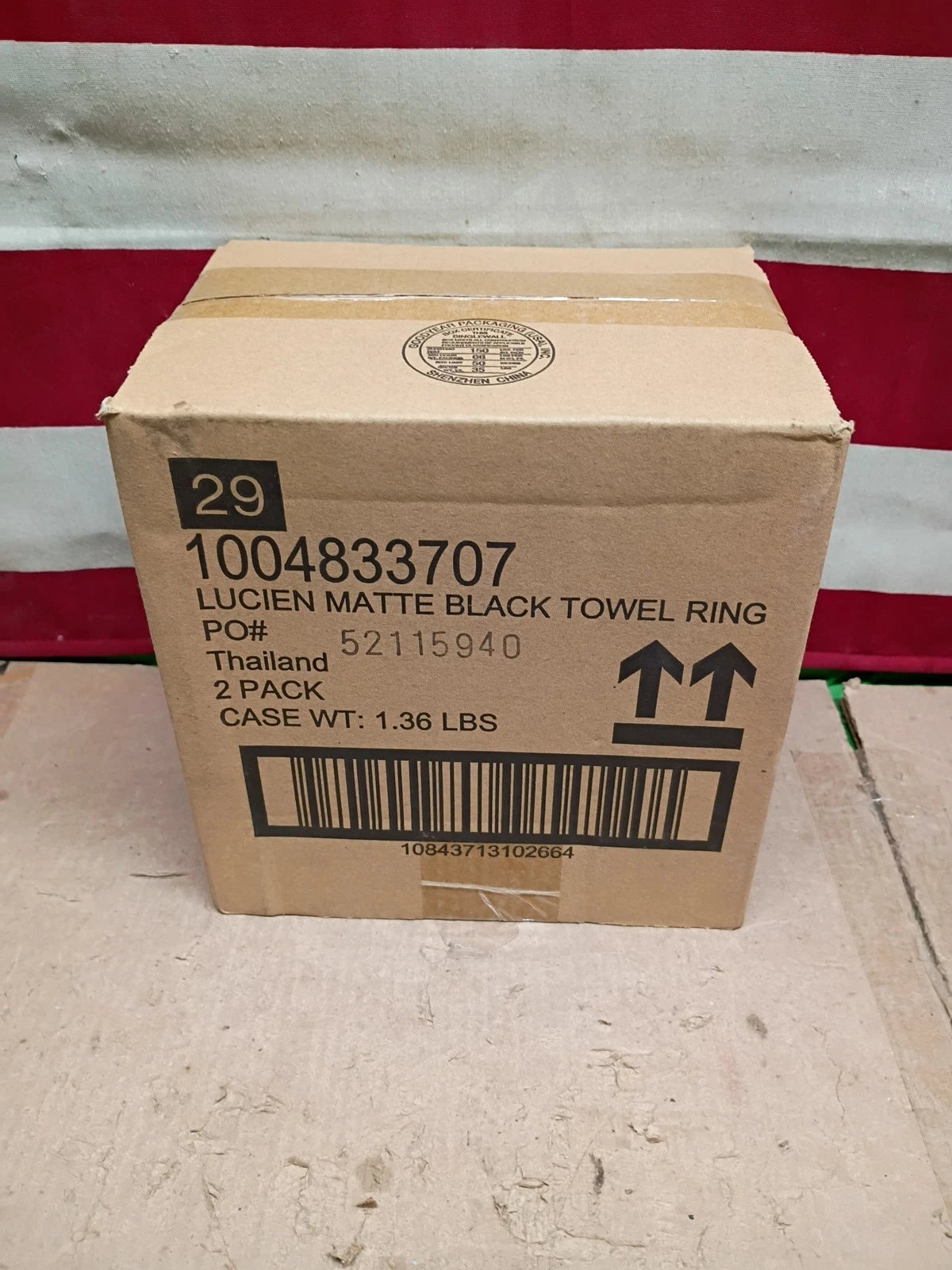 2PK-New Glacier Bay BTH-086-109 Lucien Towel Ring in Matte Black,