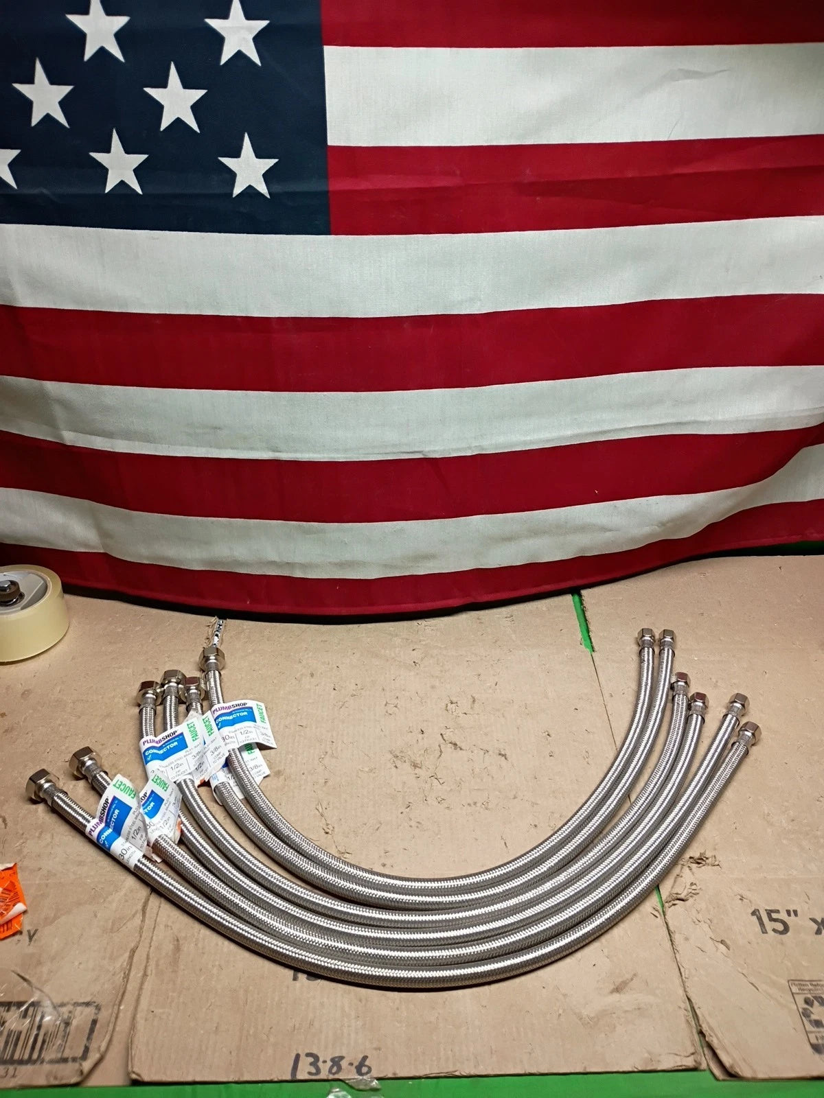 Lot Of 6 Plumbshop 3/8 in. Compression x 1/2 in. FIP x 30 in.