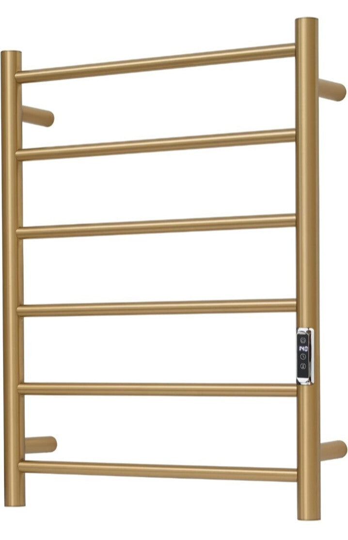 Heated Towel Racks Brushed Gold Wall Mounted Electric Towel Warmer Racks OB