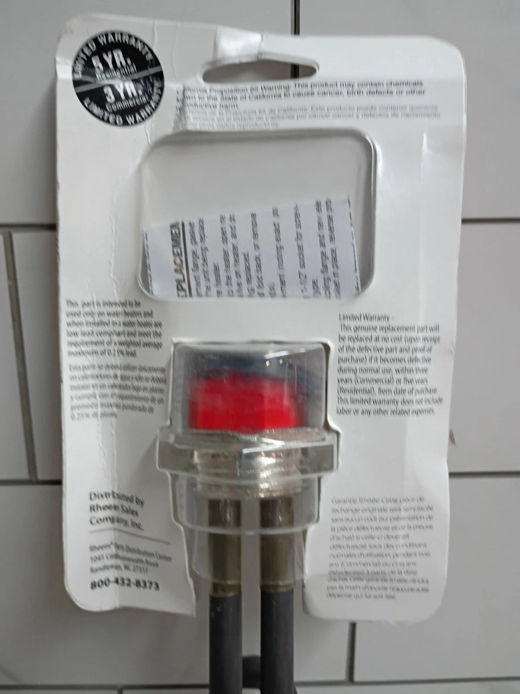 Proteck SP1086MM OEM Heating Element - 240-Volt - 4500W - Electric Water Heater